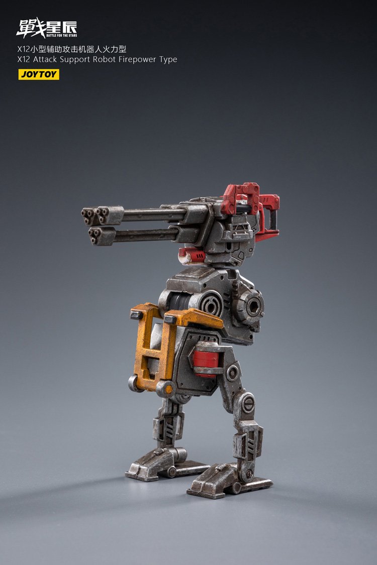 JoyToy Action Figure 8cm Scale 1/18 Battle for the Stars X12 Attack-Support Robot (Firepower Type) Mechanical Collection Miniature Model
