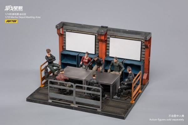 JoyToy Action Figure 23cm Scale 1/18 Battle for the Stars Mecha Depot Meeting Area Diorama Model Miniature