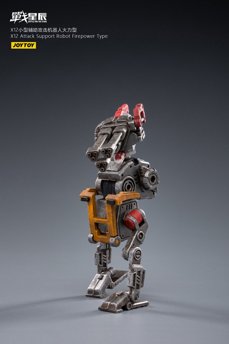 JoyToy Action Figure 8cm Scale 1/18 Battle for the Stars X12 Attack-Support Robot (Firepower Type) Mechanical Collection Miniature Model