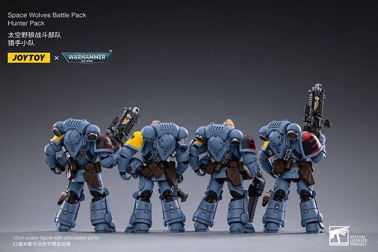JoyToy Action Figure Warhammer 40K Space Wolves Battle Pack Hunter Pack