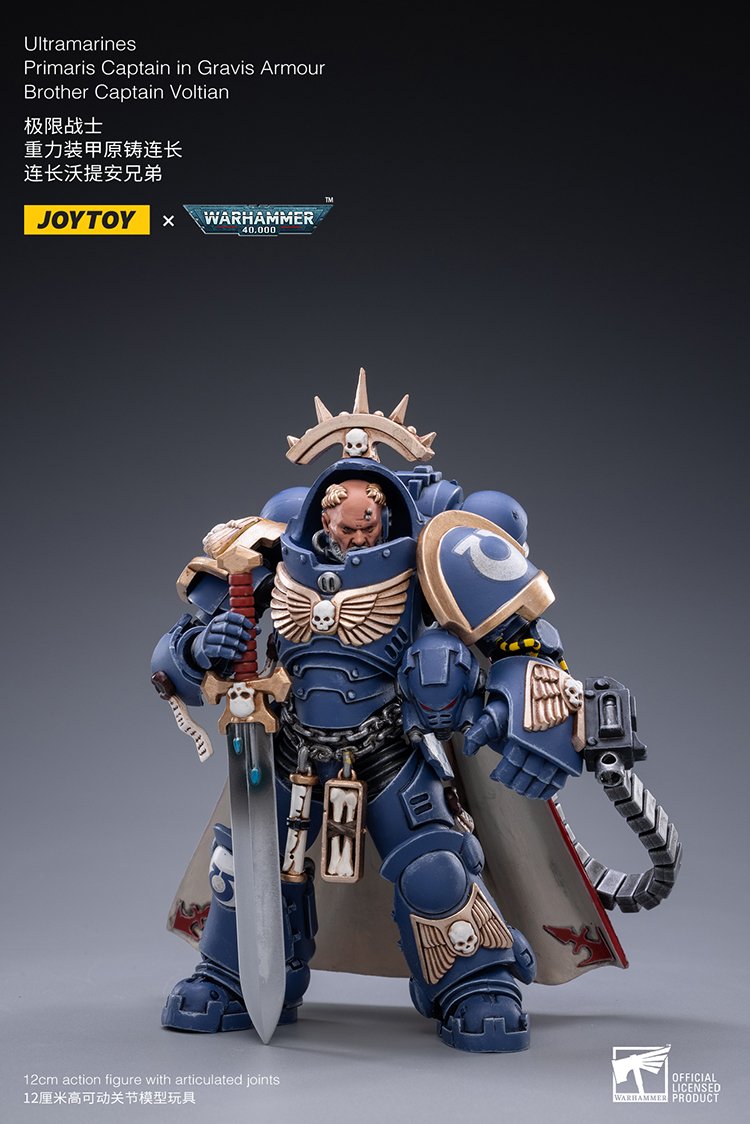 JoyToy Action Figure Warhammer 40K Ultramarines Primaris Captain Voltian