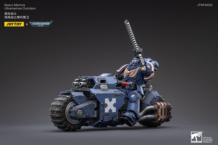 JoyToy Action Figure Warhammer 40K Space Marines Outriders Brother Catonus with Vehicle