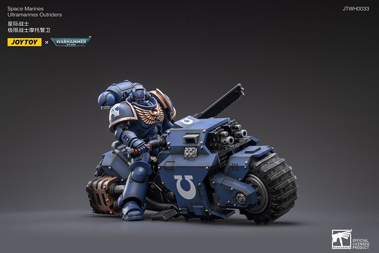 JoyToy Action Figure Warhammer 40K Space Marines Outriders Brother Catonus with Vehicle