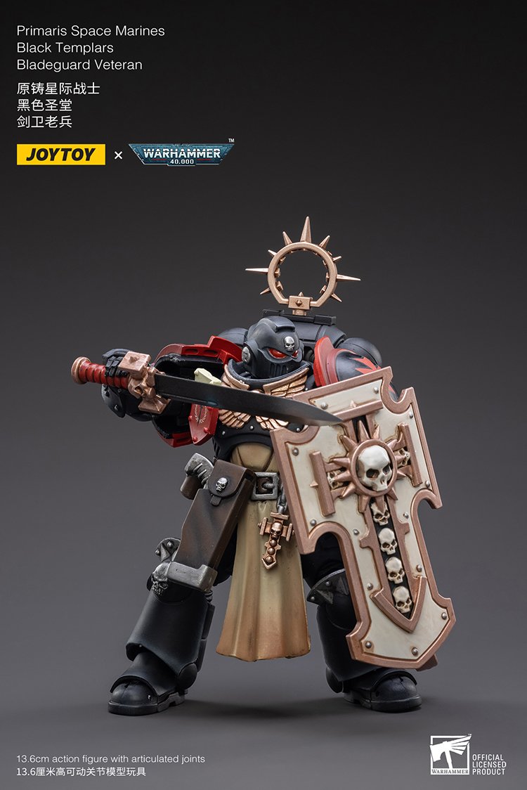 JoyToy Action Figure Warhammer 40K Black Templars Bladeguard Veteran
