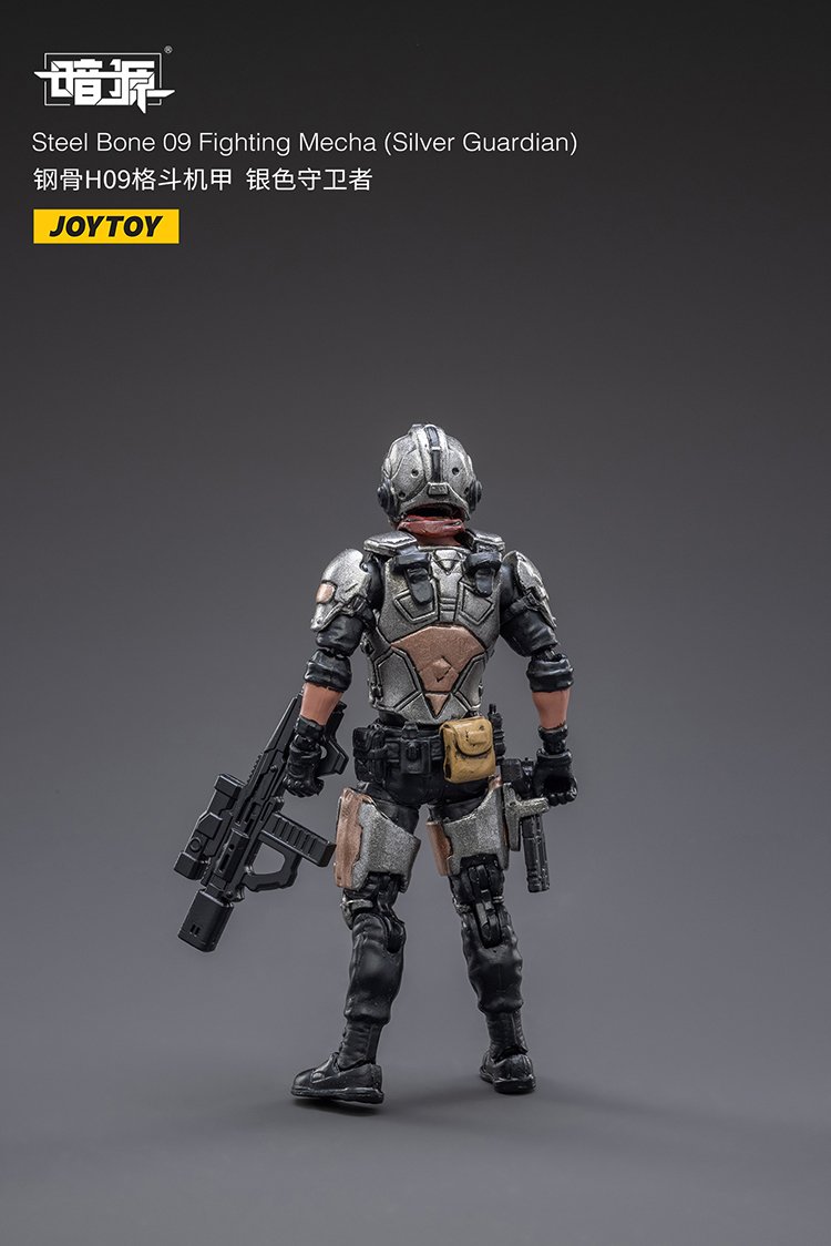 JoyToy Action Figure Dark Source Steelbone Fighting Mecha 09 Silver Gaurdian