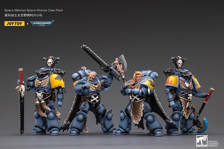 JoyToy Action Figure Warhammer 40K Space Wolves Claw Pack Set