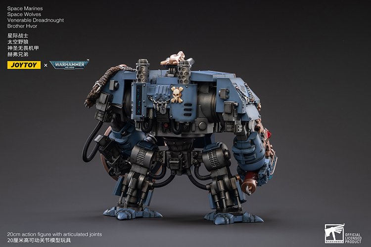 JoyToy Action Figure Warhammer 40K Space Marines Space Wolves Venerable Dreadnought Brother Hvor