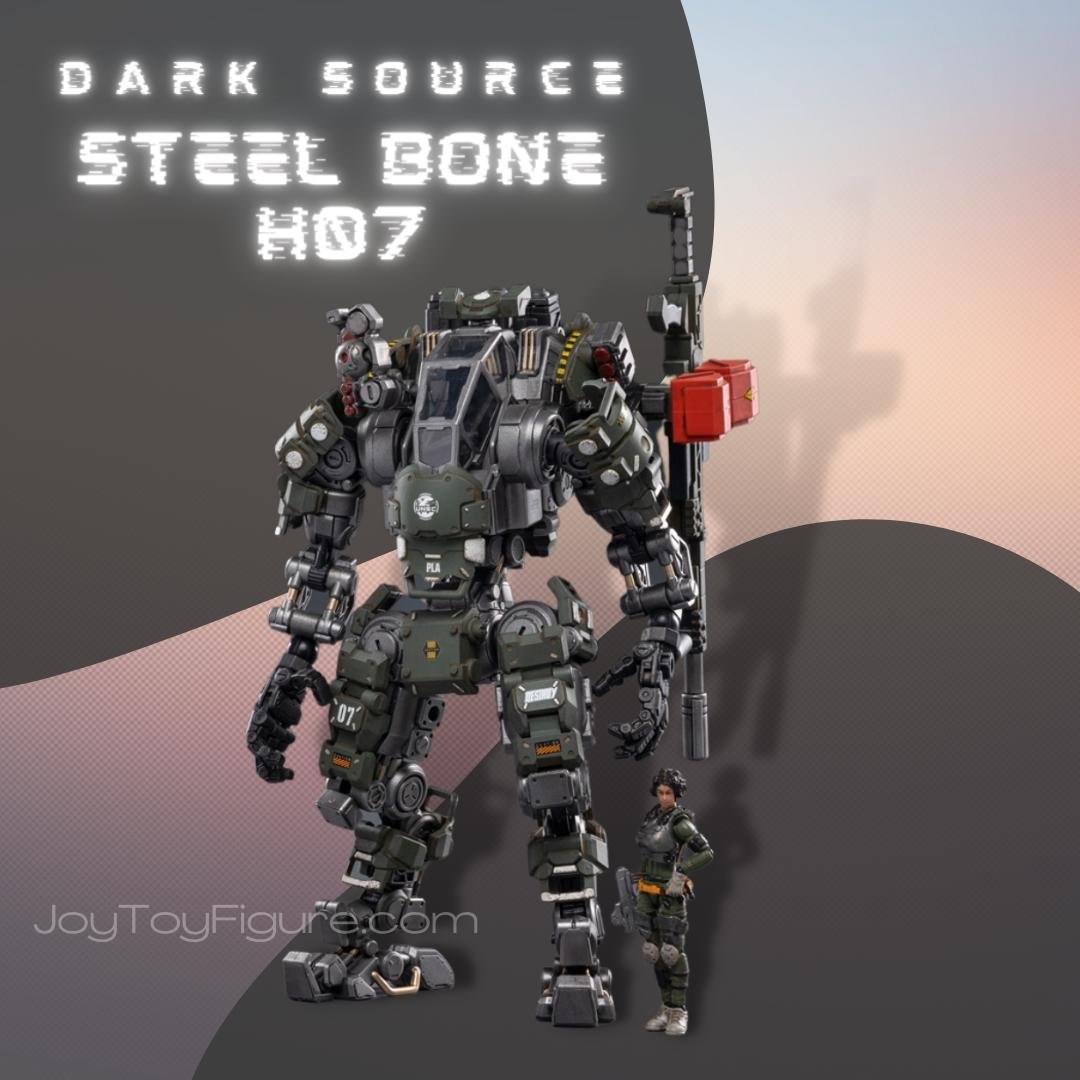 JoyToy Action Figure Dark Source Steelbone Armor H07 Firepower Olive With Pilot