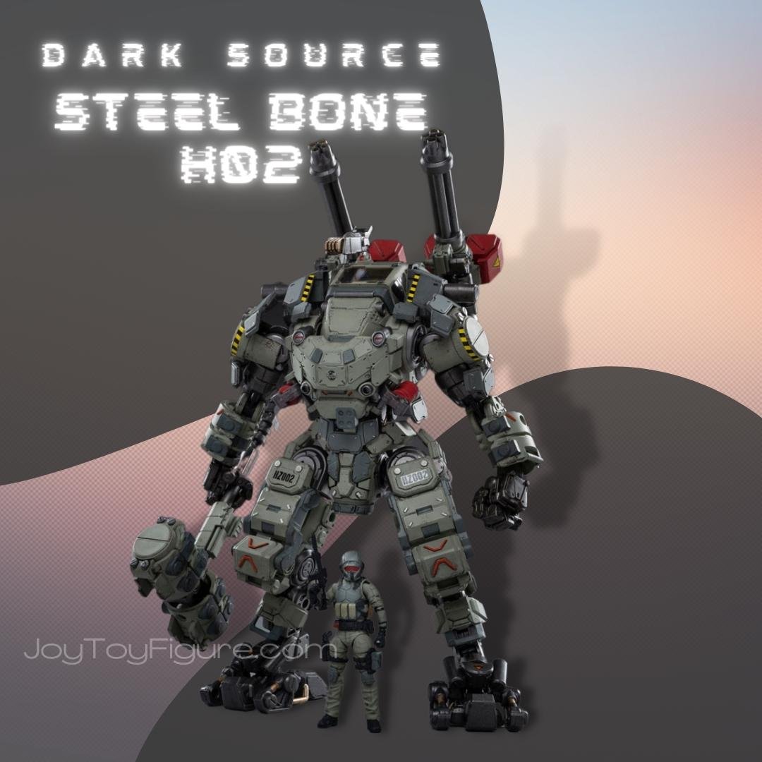 JoyToy Action Figure Dark Source Steelbone Firepower Mecha H02 Grey-Green