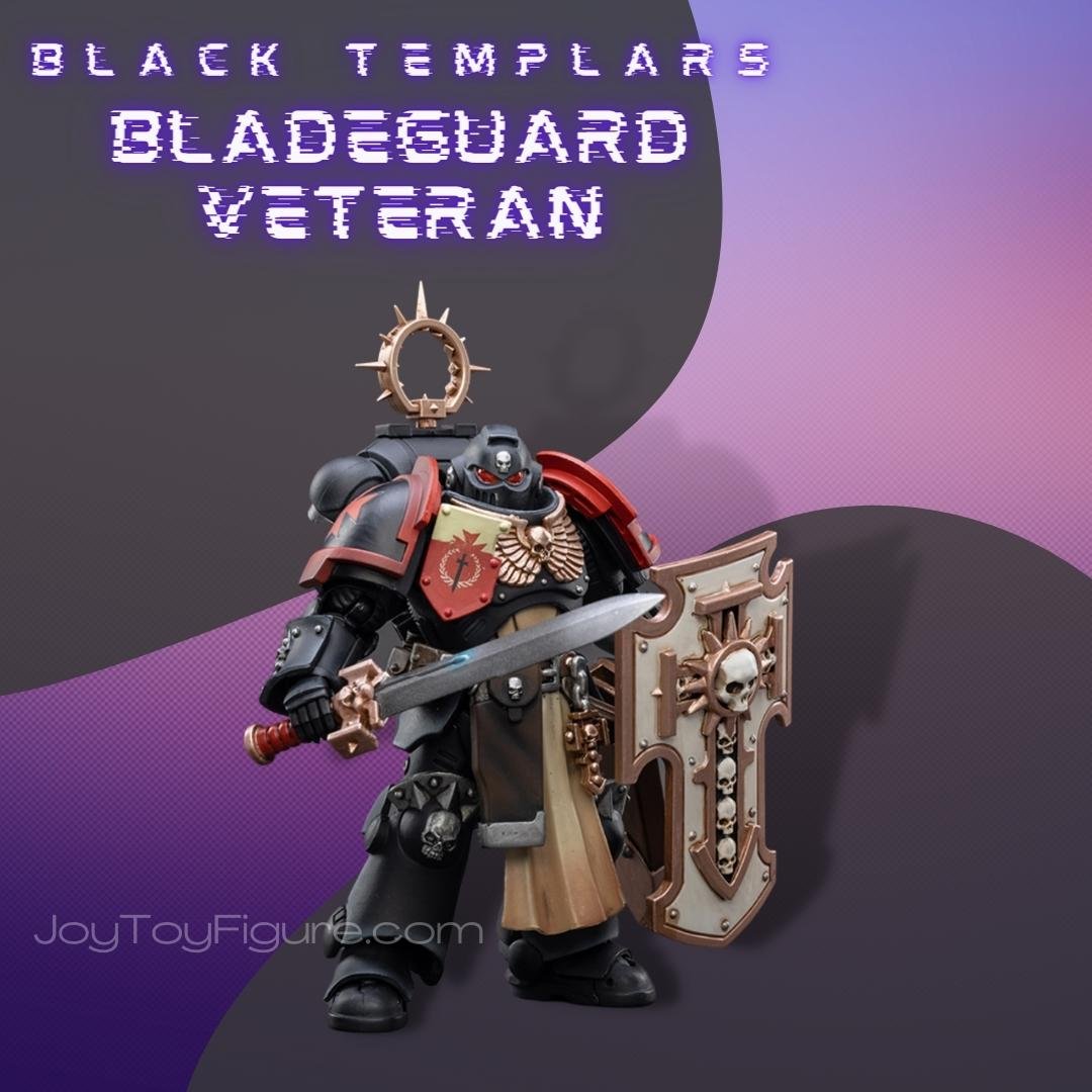 JoyToy Action Figure Warhammer 40K Black Templars Bladeguard Veteran