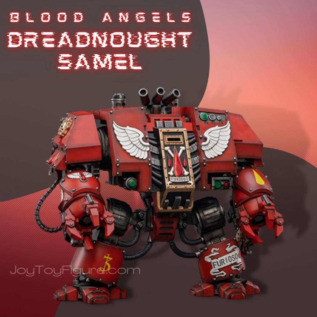 JoyToy Action Figure Warhammer 40K Blood Angels Furioso Dreadnought Brother Samel