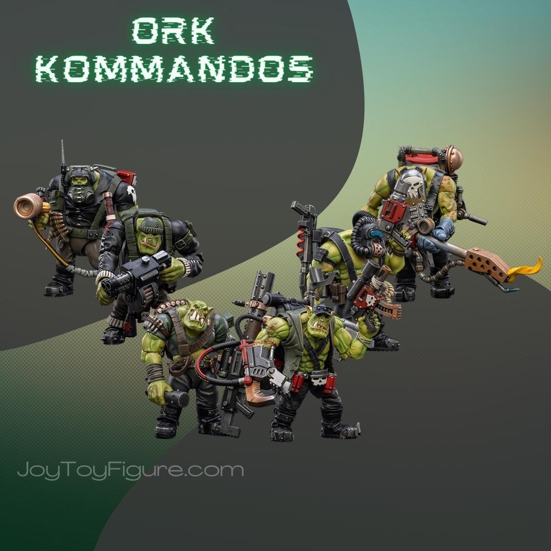 JoyToy Action Figure Warhammer 40K Ork Kommandos Set of 6
