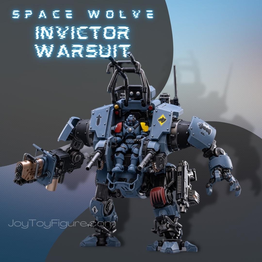 JoyToy Action Figure Warhammer 40K Space Wolves Battle Pack Invictor Warsuit