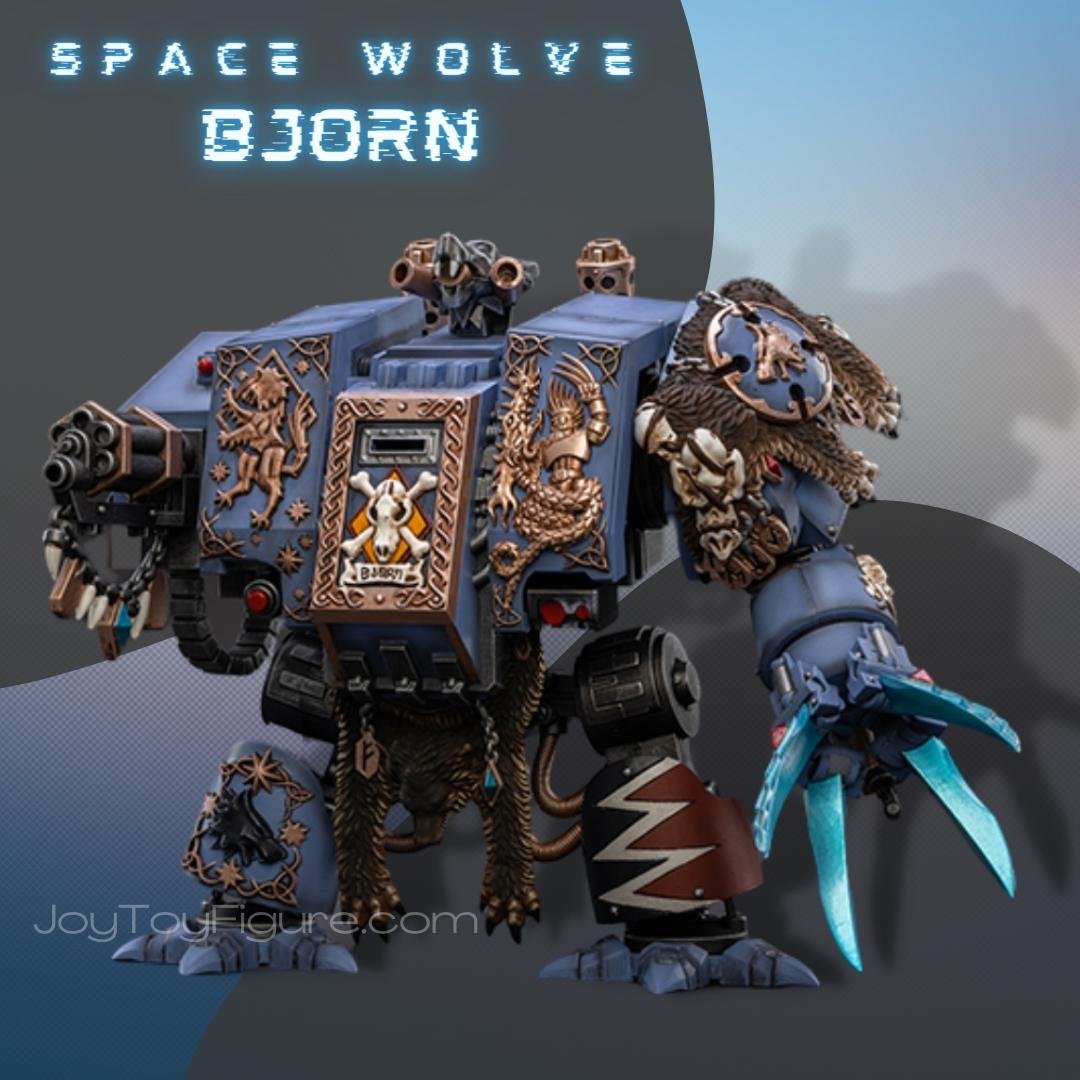 JoyToy Action Figure Warhammer 40K Space Wolves Bjorn the Fell-Handed