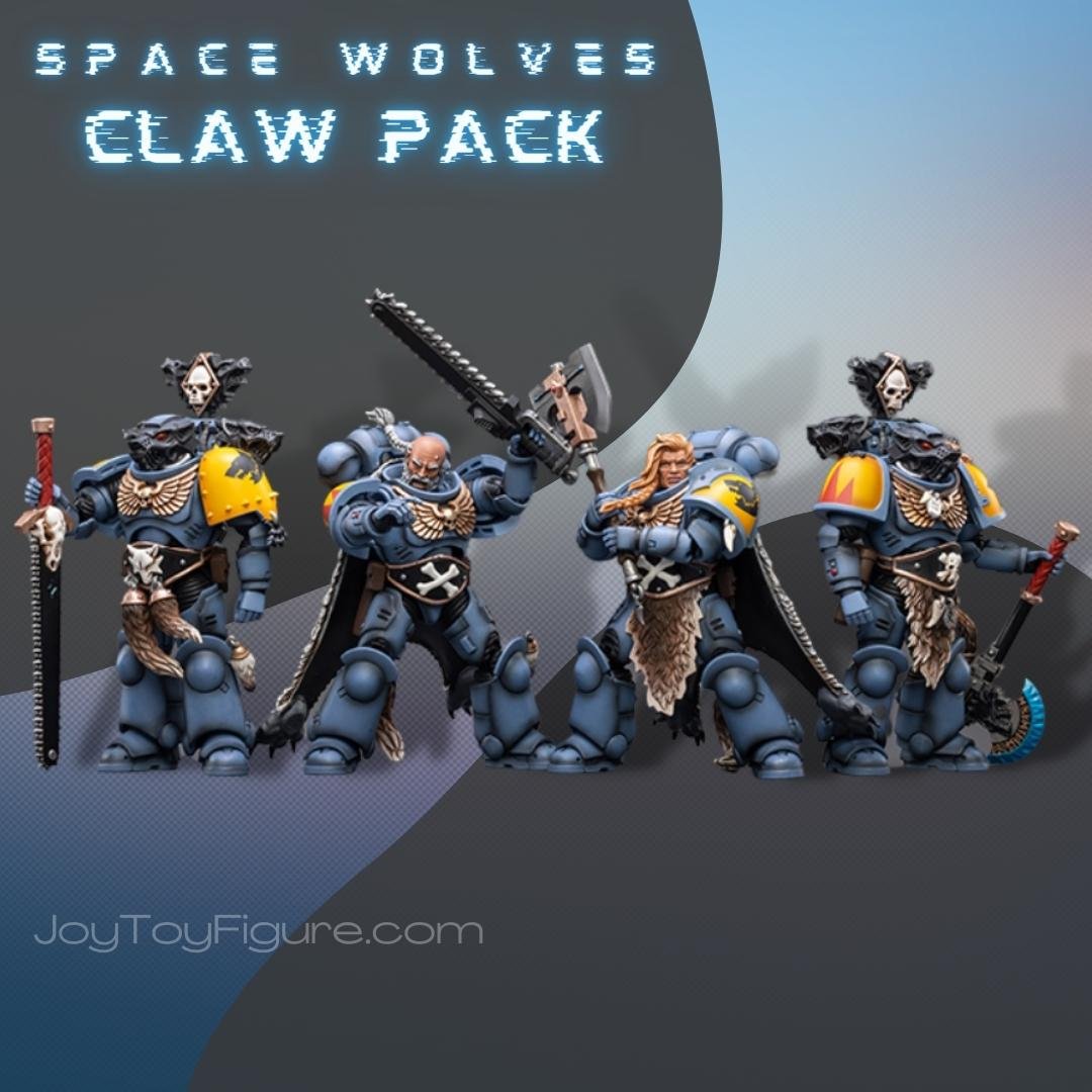 JoyToy Action Figure Warhammer 40K Space Wolves Claw Pack Set - Joytoy Figure