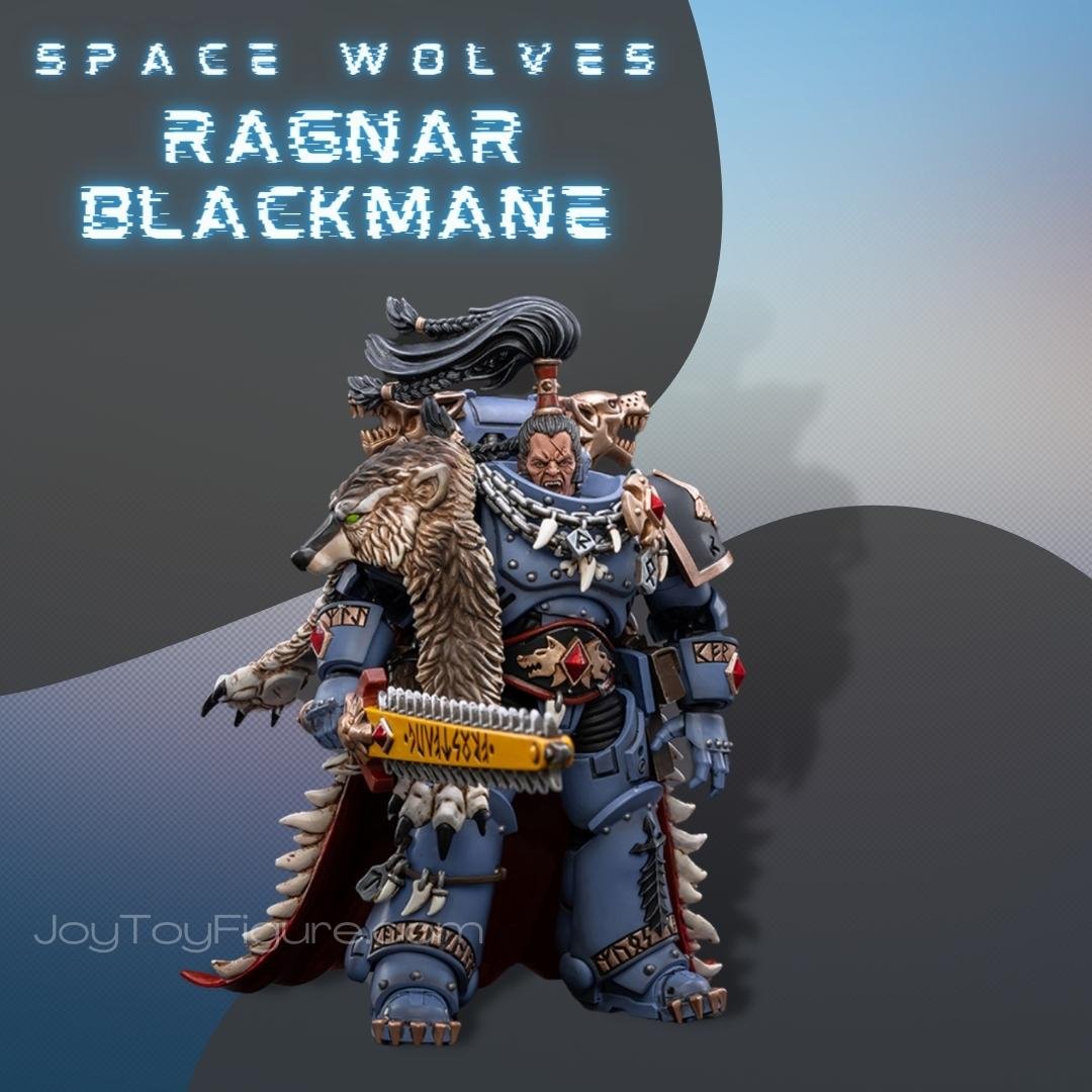 JoyToy Action Figure Warhammer 40K Space Wolves Ragnar Blackmane