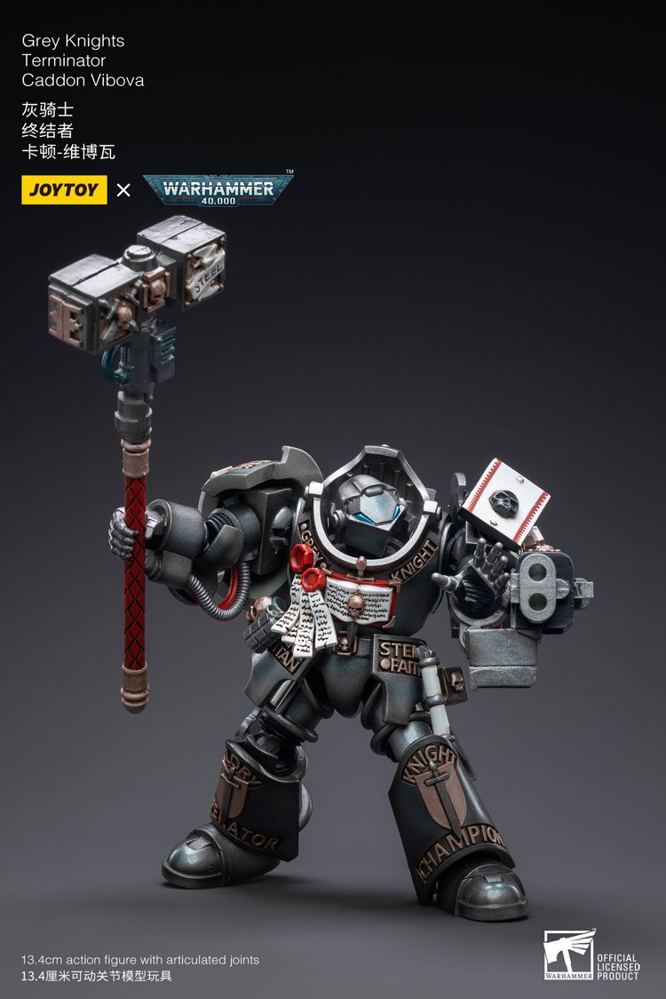 JoyToy Action Figure Warhammer 40K Space Marine Grey Knights Terminator Caddon Vibova