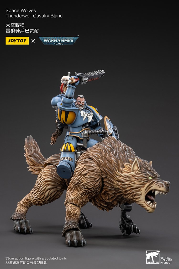 JoyToy Action Figure Warhammer 40K Space Wolves Thunderwolf Cavalry Bjane