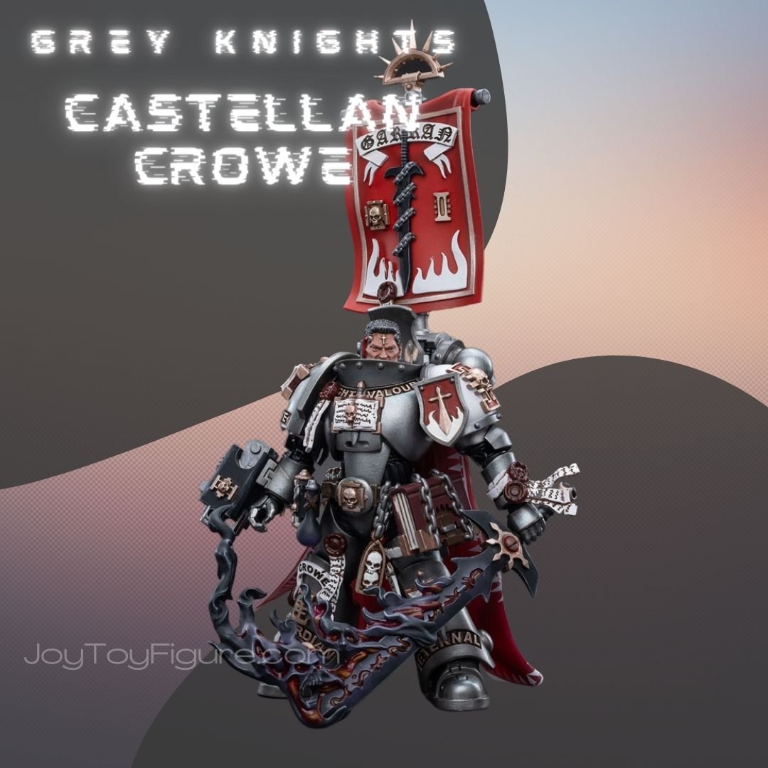 JoyToy Action Figure Warhammer 40K Space Marine Grey Knights Castellan Crowe