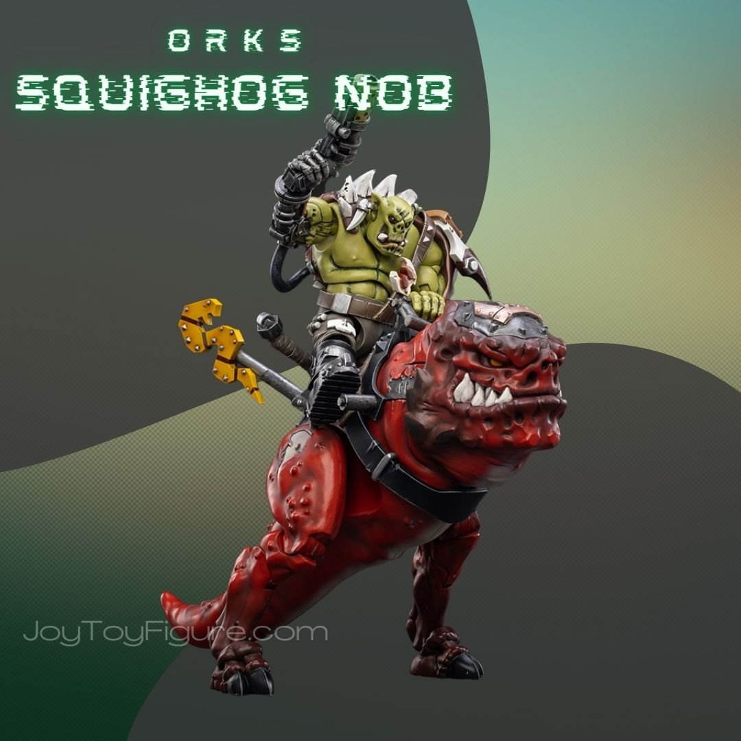 JoyToy Action Figure Warhammer 40K Orks Squighog Nob On Smasha Squig