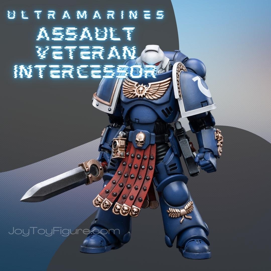 JoyToy Action Figure Warhammer 40K Ultramarines Primaris Assault Veteran Intercessor