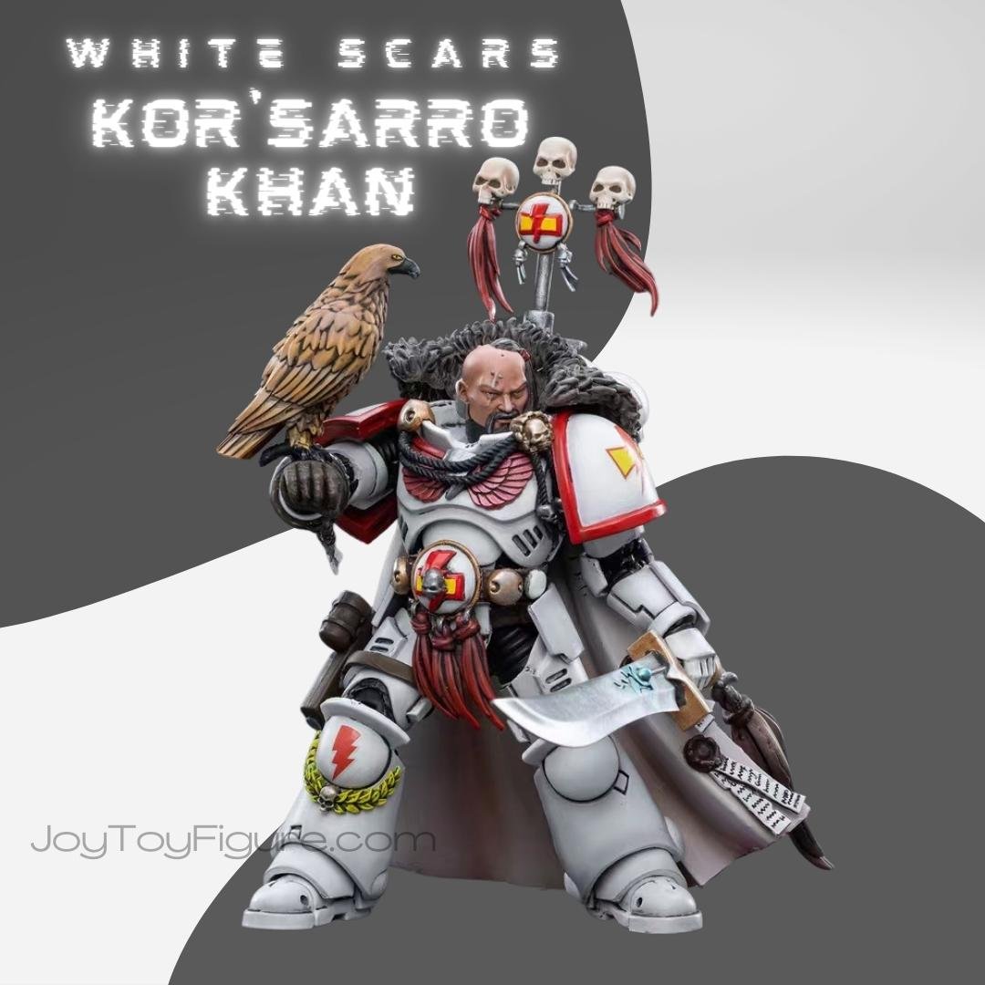 JoyToy Action Figure Warhammer 40K White Scars 3rd Company Captain Kor'sarro Khan