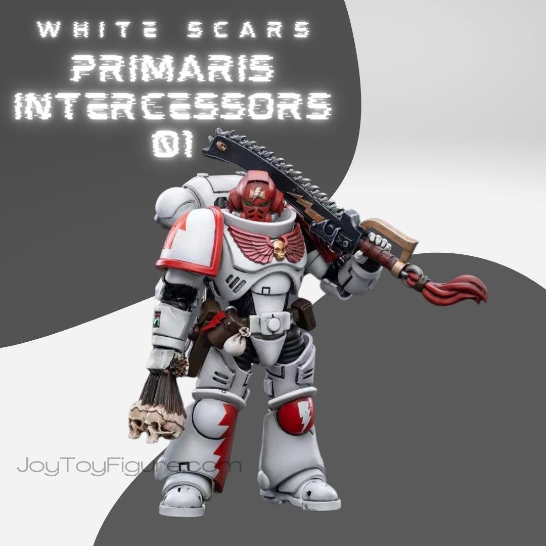 JoyToy Action Figure Warhammer 40K White Scars Primaris Intercessors 01