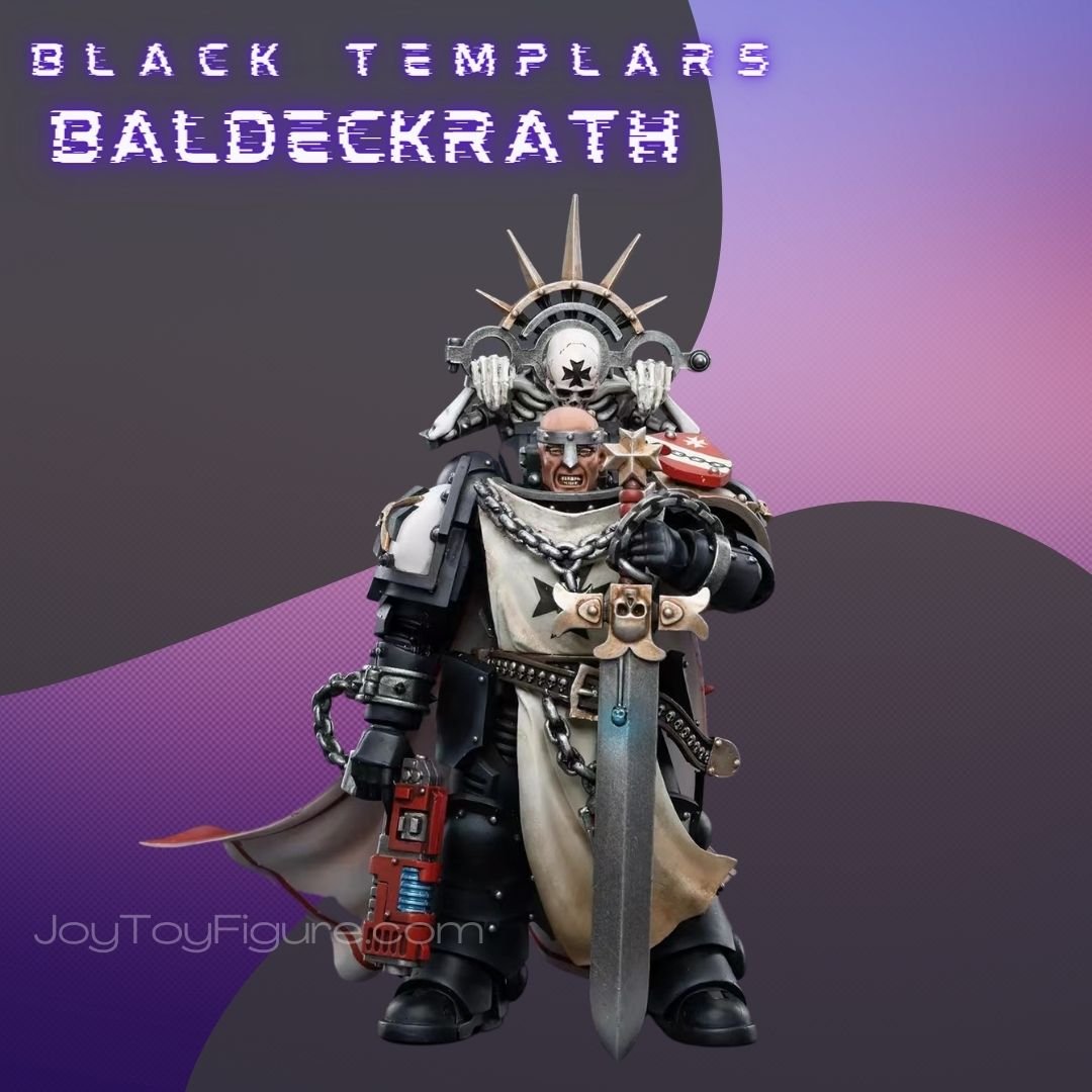 JoyToy Action Figure Warhammer 40K Black Templars Marshal Baldeckrath