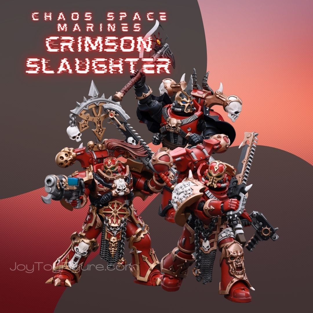 JoyToy Action Figure Warhammer 40K Chaos Space Marines Crimson Slaughter Set