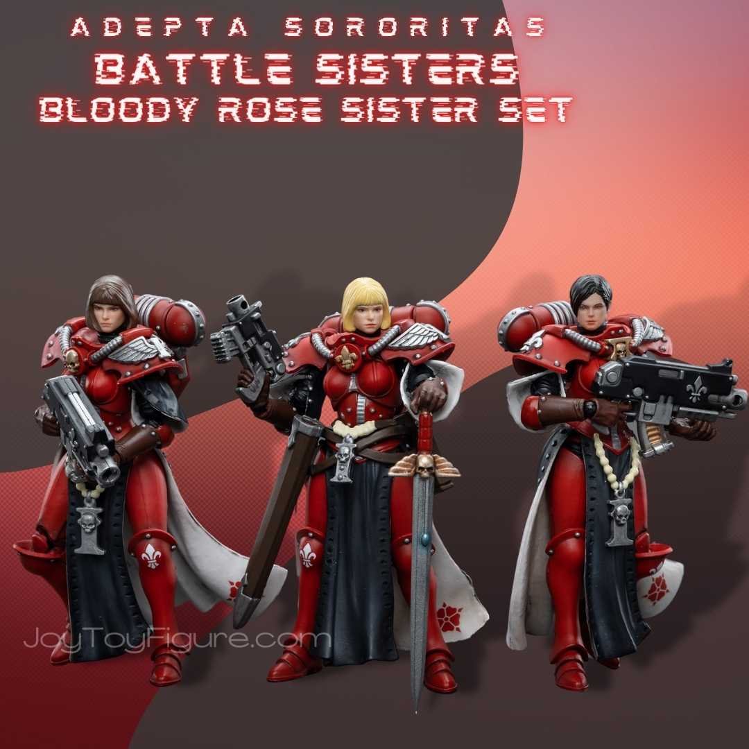 JoyToy Action Figure Warhammer 40K Adepta Sororitas Battle Sisters Order of the Bloody Rose Sister Set of 3 1 - Joytoy Figure