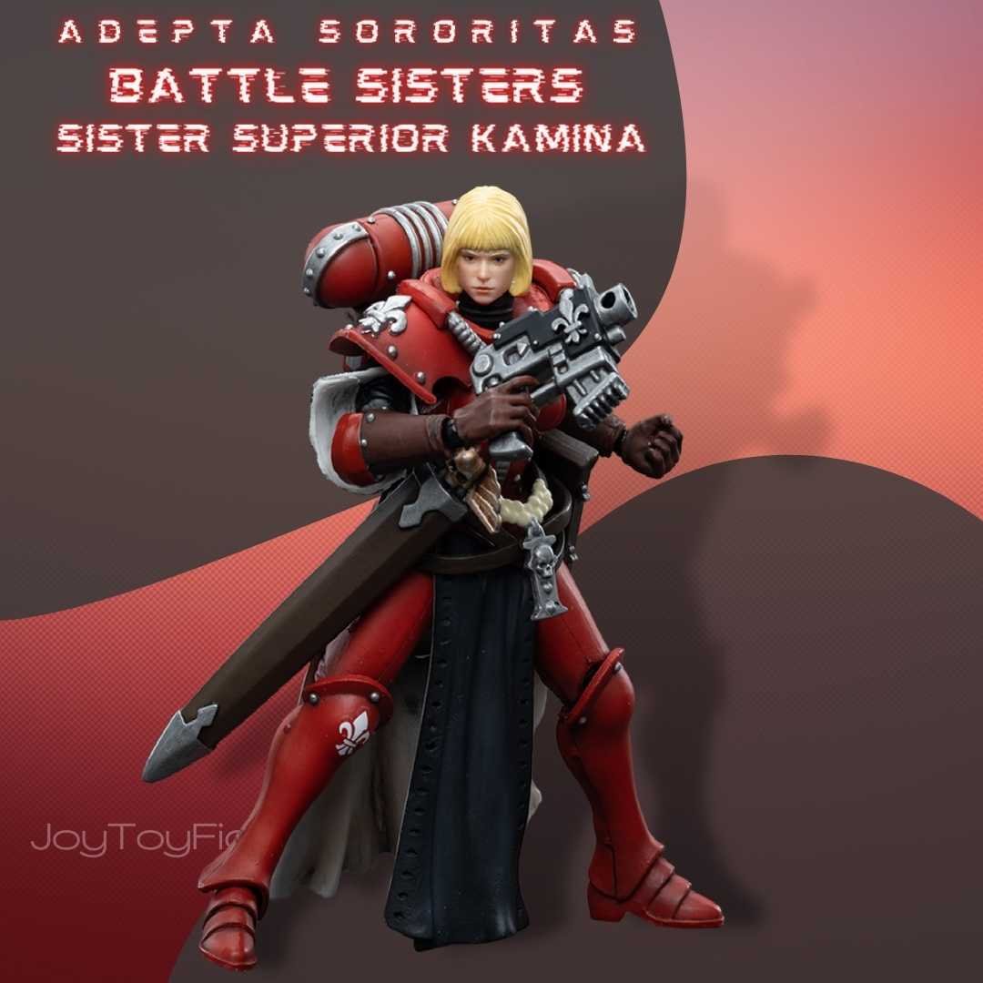 JoyToy Action Figure Warhammer 40K Adepta Sororitas Battle Sisters Order of the Bloody Rose Sister Superior Kamina 1 - Joytoy Figure