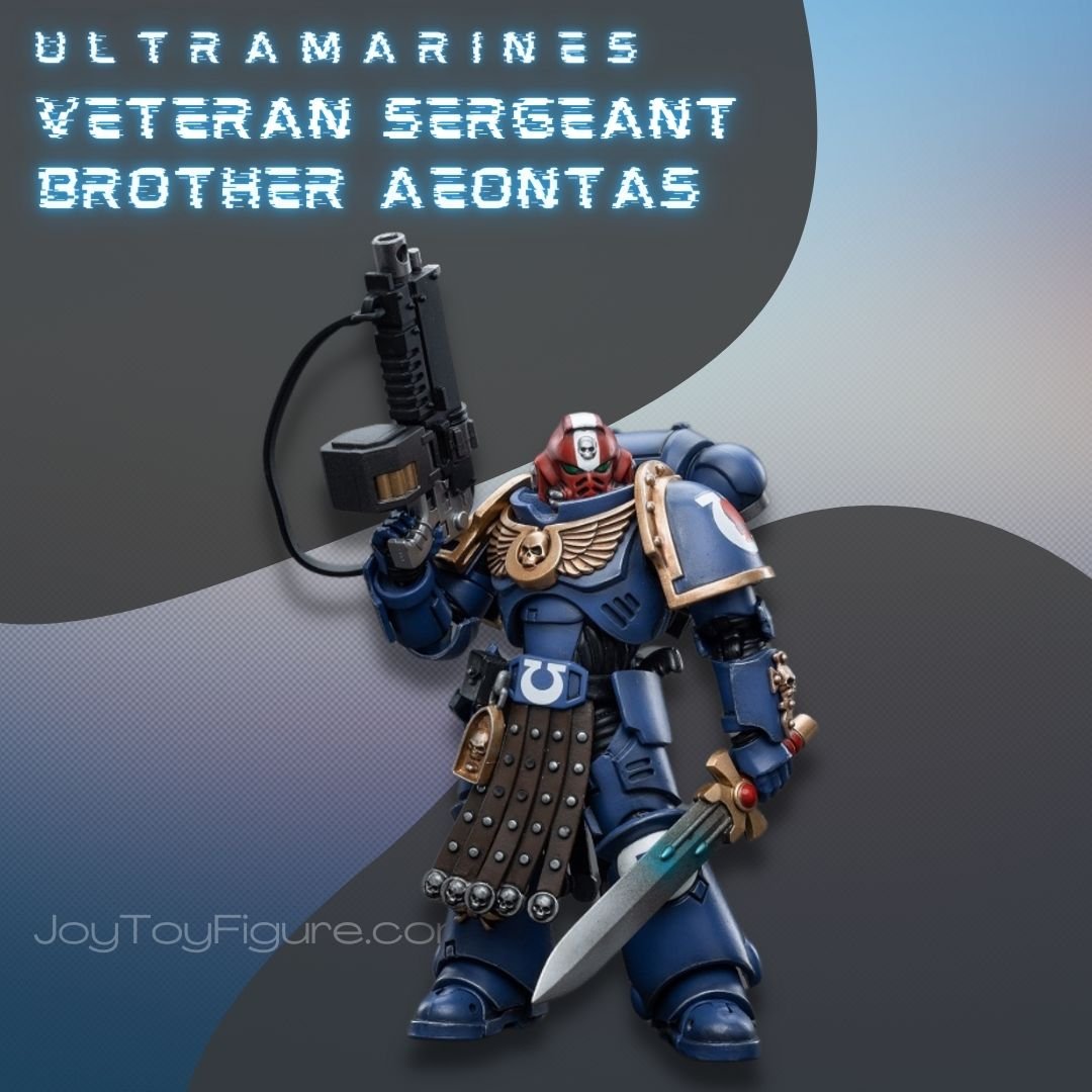 JoyToy Action Figure Warhammer 40K Ultramarines Intercessor Veteran Sergeant Brother Aeontas 1 - Joytoy Figure