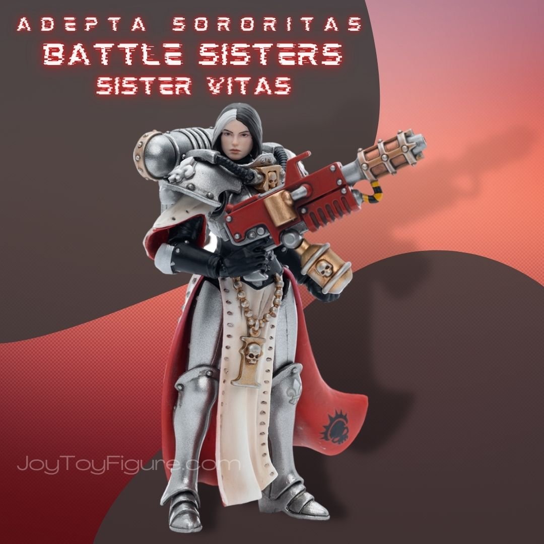 JoyToy Action Figure Warhammer 40K Adepta Sororitas Battle Sisters Order of the Argent Shroud Sister Vitas - Joytoy Figure