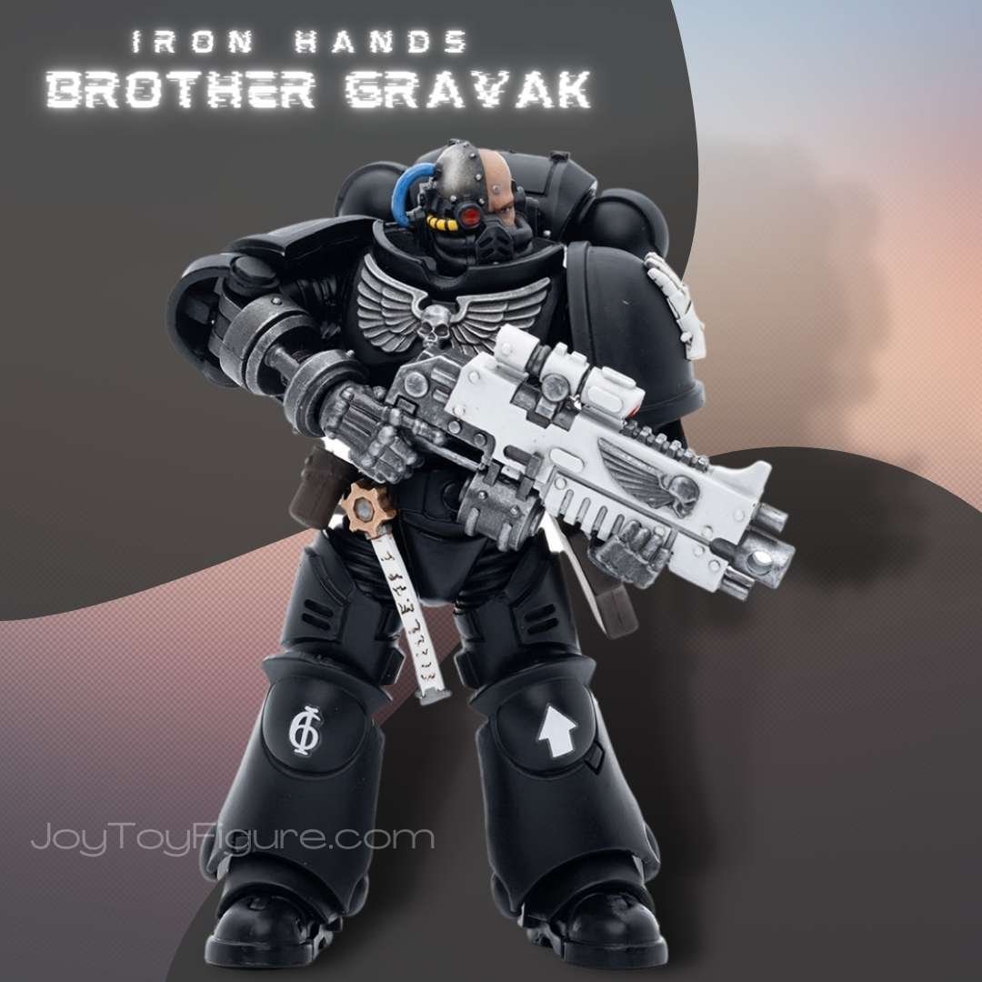 JoyToy Action Figure Warhammer 40K Iron Hands Intercessors Brother Gravak - Joytoy Figure