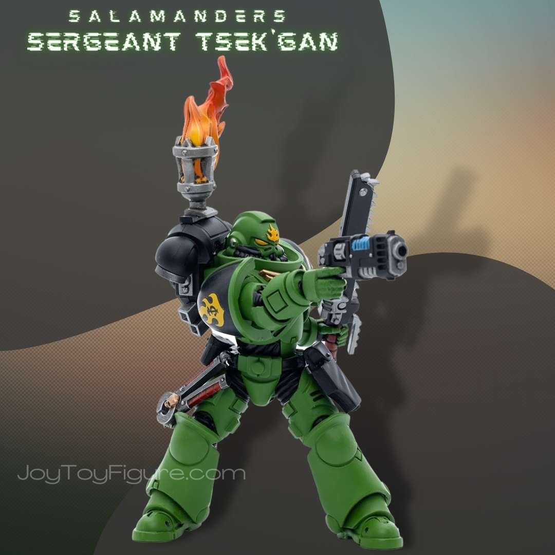 JoyToy Action Figure Warhammer 40K Salamanders Intercessors Sergeant Tsekgan - Joytoy Figure