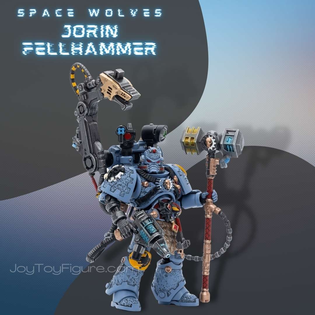 JoyToy Action Figure Warhammer 40K Space Wolves Iron Priest Jorin Fellhammer - Joytoy Figure