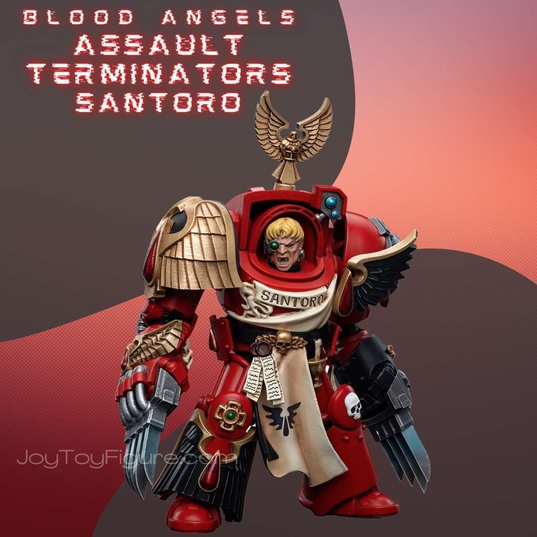 JoyToy Action Figure Warhammer 40K Blood Angels Assault Terminators Sergeant Santoro - Joytoy Figure