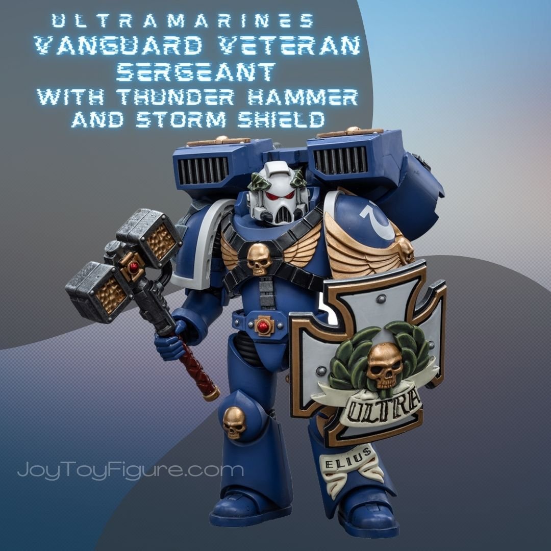 JT8032 Vanguard Veteran Sergeant with Thunder Hammer and Storm Shield - Joytoy Figure