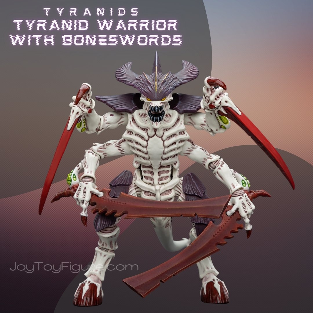 JOYTOY WH40K Tyranids Hive Fleet Leviathan Tyranid Warrior with Boneswords - Joytoy Figure