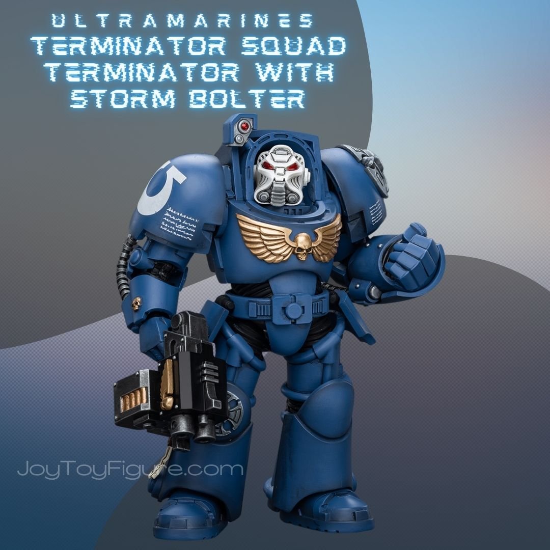 JOYTOY WH40K Ultramarines Terminator Squad Terminator with Storm Bolter - Joytoy Figure