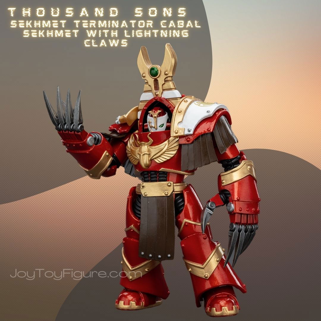 JOYTOY WH40K Thousand Sons Sekhmet Terminator Cabal Sekhmet With Lightning Claws - Joytoy Figure