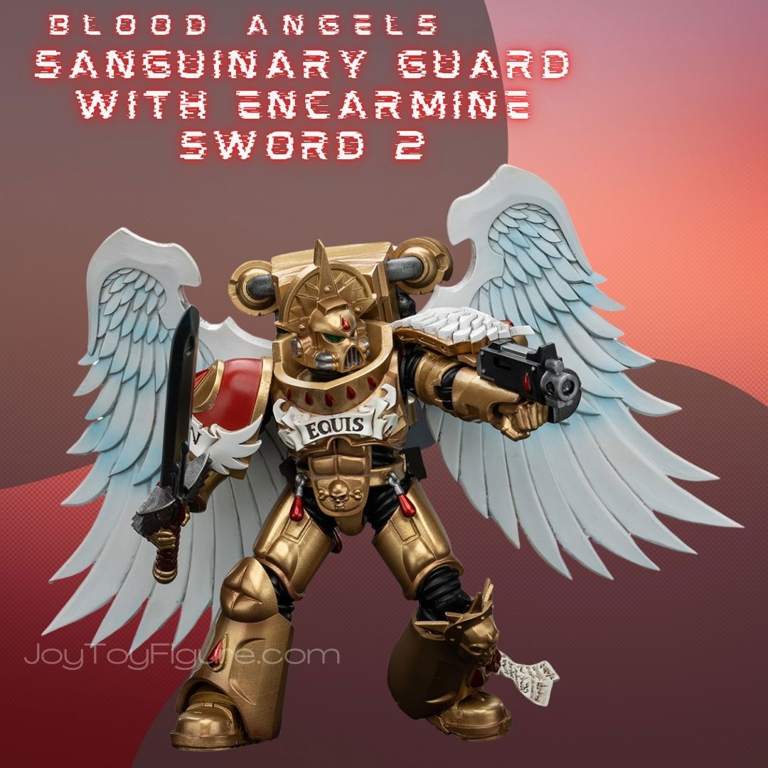 JoyToy WH40K Blood Angels Sanguinary Guard with Encarmine Sword 2 - Joytoy Figure